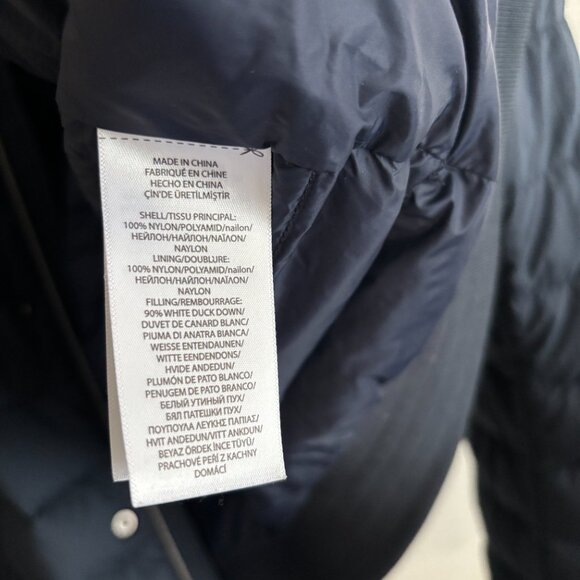 $500 Polo Ralph Lauren Navy Quilted Down Puffer Bomber Jacket - Medium - Picture 4 of 11